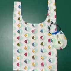 小さなまんまる巾着とエコバッグ＊かき氷