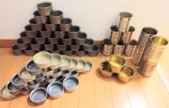 ラベルレス　缶詰　空缶　67個セット　リメイク　工作　夏休み　ハンドメイド　園芸