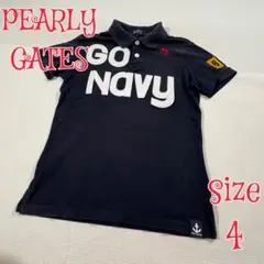 PEARLY GATES ポロシャツ　ブラック　4