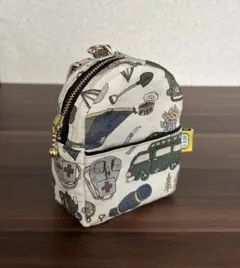 ミニリュック型ポーチ　ミニポーチ　キャンプ　アウトドア　ハンドメイド