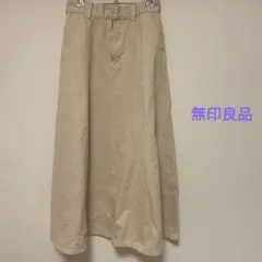 無印　生成フレアスカート