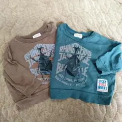 【双子男児服】カブトムシデザインTシャツ 2枚セット