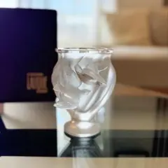 Lalique バガテル　葉と鳥の彫刻 花瓶 ラリック バガテル ベース（花瓶） 17cm 1221900 | ブランド洋食