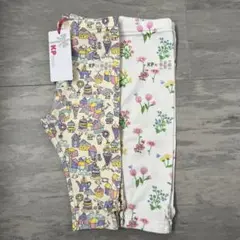 新品含 KP ケーピー 総柄 花柄 スイーツ柄 7分丈 レギンス 90cm