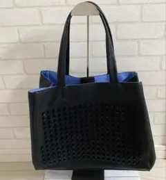Anne Coquine 黒 スタッズ トートバッグ A4