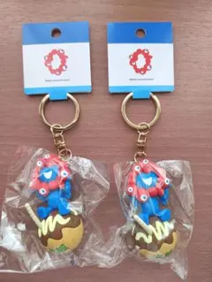 【新品・未使用】ミャクミャクキーホルダー立体たこやき2個セット