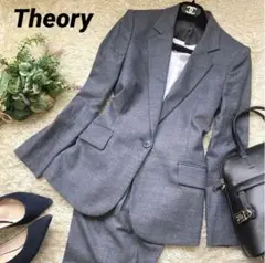theoryセオリー グレー テーラード パンツスーツ 上下セット S M