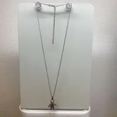 クマのペンダント ネックレス シルバーメッキ