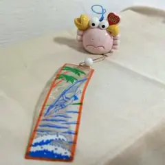 昭和レトロ　カニ型の風鈴