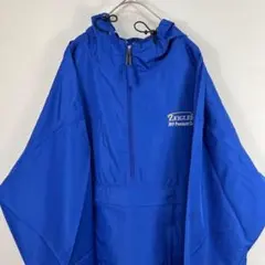 USA古着 チャンピオン champion ハーフジップ アノラックパーカー 青