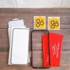 iPhone 15 Pro Max ガラスフィルム カメラフィルム ガイド枠