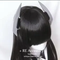 白 サイバーパンク ヘアピン ロボット ヘアクリップ