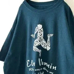 Ellan Vannin モチーフ Tシャツ グリーン 緑 古着
