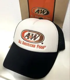 ［新品タグ付き］黒 正規品 A&W キャップ ブラック 帽子 メッシュ 紙袋