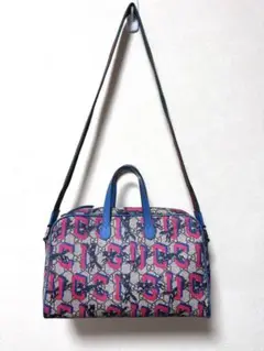 【レア】GUCCI チルドレンズ ウルフ柄 ショルダーバッグ ボストン