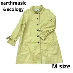 earthmusic &ecology トレンチ　コート　花柄　イエロー　M