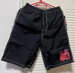 【新品未使用】HANG TEN メンズ水着 黒 白ライン ポケット付 ジャージ風