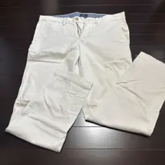 ホワイトバックポケット付きパンツ　スリムストレッチ