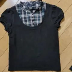 BURBERRY London半袖シャツ 140A ブラック/チェック