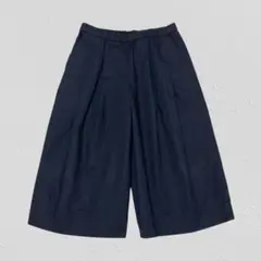 UNIQLO ユニクロ♡コットンガウチョパンツ　ワイドパンツ　ネイビー　M