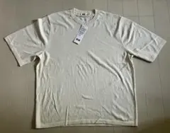 【未使用タグ付】 ユニクロU オーバーサイズニットTシャツ　ナチュラル　XXL