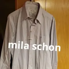 新品　高島屋購入【mila schon】日本製　長袖ワイシャツ　ミラショーン