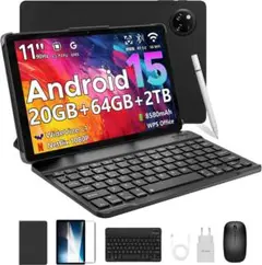 Android 15 タブレット 11インチ 20GB+64GB+2TB拡張