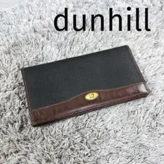 dunhill ダンヒル 薄型 長財布 PVC レザー ゴールドロゴ