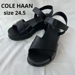 【美品】コールハーンCOLE HAAN ゼログランド ウェッジサンダル24.5