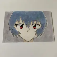 手描きイラスト　ファンアート　綾波レイ