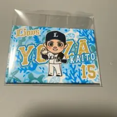 埼玉西武ライオンズ　デフォルメ　スクエア缶バッジ　與座海人