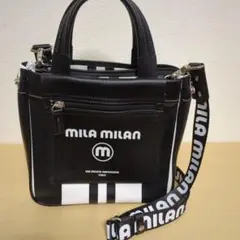 MILA MILAN ミラミランショルダーバッグ 白黒シンプル2wayバッグ