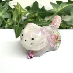 Mー515 オルゴナイト ❣️ ねこちゃん ❣️ 置物　レジン