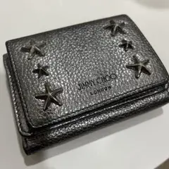 ジミーチュウ ミニウォレット 三つ折り財布 スタッズ シルバー