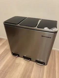 SONGMICS ゴミ箱 ダストボックス 3×18L ステンレス