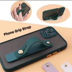 四個セット ブルー×3 パープル×1 スマホバンド 薄型 スマホホルダー