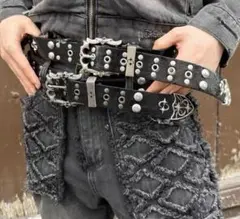 Chaos Studs Belt y2k grunge archive afb