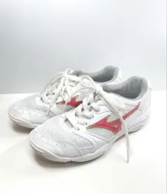 Mizuno 体育館シューズ　室内履き　23.5 ホワイト/レッド　学校