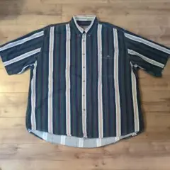 古着　NORTHWEST OUTFITTERS XXL 半袖シャツ ストライプ