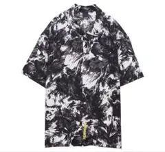 ★ビッグシルエット★ BAGARCH バガーチ 半袖シャツ 黒 グリッド柄 XL ☆ビッグシルエット☆ BAGARCH バガーチ 半袖シャツ 黒 グリッド
