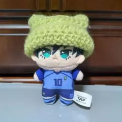 ぬいぐるみ ほわぬい 猫耳 帽子 黄緑 ニット帽 編み物