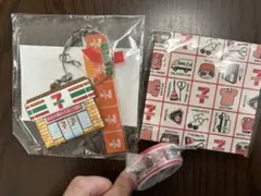 値下げ中【新品未使用】セブンイレブン　キーホルダー付箋マスキングテープテープ