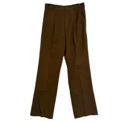 ローリーズファーム　サイドスリットスラックス　ウエストゴム　茶　L