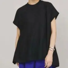 【美品】カレンソロジー ニット フレアトップス フレンチスリーブ 黒