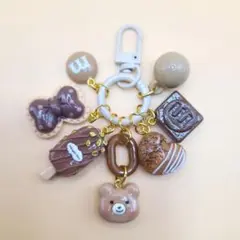 ▒じゃらじゃらキーホルダー▒くま アイスバー チョコレート▒
