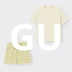 新品未使用　GUソフトパイルラウンジセット(半袖&ショートパンツ)
