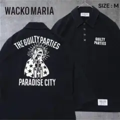 【希少】WACKO MARIA ポロシャツ 七分袖 M 黒
