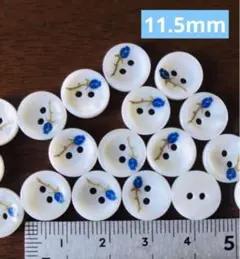 745 格安◆手芸用ボタン丸型貝シェル11.5mm★10個