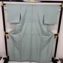 夏着物 色無地 絽 爽やかな水色 細かな地紋 一つ紋 正絹 AK-7462