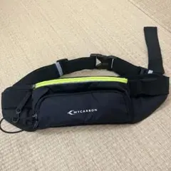 MYCARBON ランニング　ウエストポーチ　ブラック/グリーン